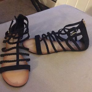 Just Fab black gladiator sandals